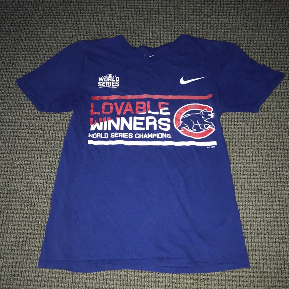 Nike Blue Chicago Cubs 'Lovable Winners' Short Sleeve Tee